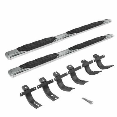 BRONCO YEAR 2021 GO RHINO STAINLESS 1000 SERIES CAB LENGTH CAB STEPS BRACKETS W 5 INCH STEP PADS