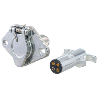 4-Way Round Connector Plug Socket Connects Tail Lights Brake Lights Turn Signals Replacement