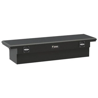 1500 YEAR 2015 MATTE BLACK DIAMOND PLATE ALUMINUM 69 INCH LOW PROFILE SECURE LOCK TRUCK TOOL BOX