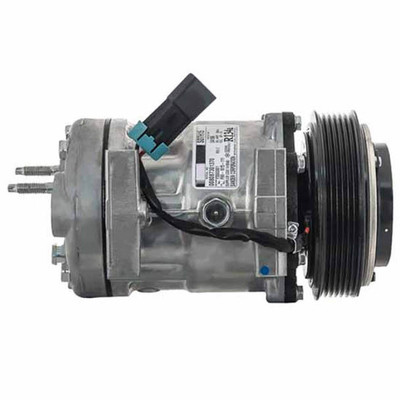 AC Compressor With 6 Groove Sanden 7H15 Style Clutch For Kenworth and Peterbilt Replacement