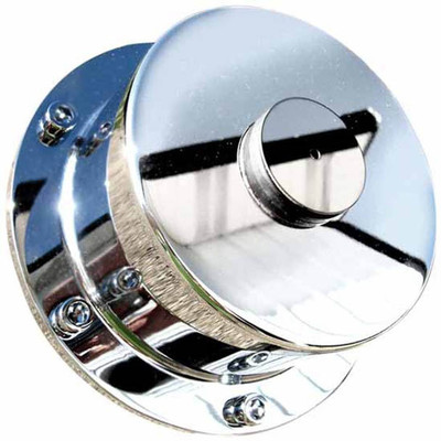 ChromePlated Billet Aluminum Front Oil Cap Cover Smooth Face Without Window 6 Hole 5.50 Inch Bolt Replacement