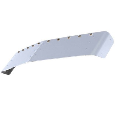 15.5 Inch Stainless Steel Drop Visor W 10 Amber LED Bulkhead Lights For Peterbilt 567 AND 579 Replacement