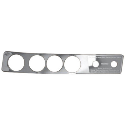 T600 AEROCAB YEAR 2006 STAINLESS STL CONTROL PLATE WAC HEATER PARK BRAKE DIAL DIGITAL INSTRUMENT DISPLAY HOLE