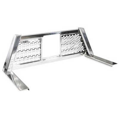 FORD F 350 SUPER DUTY YEAR 2005 SIZE 4 SMOOTH AL. CAB RACK W/ OPEN WAVE TANK BRITE UPRIGHTS HONEYCOMB MESH SIDES