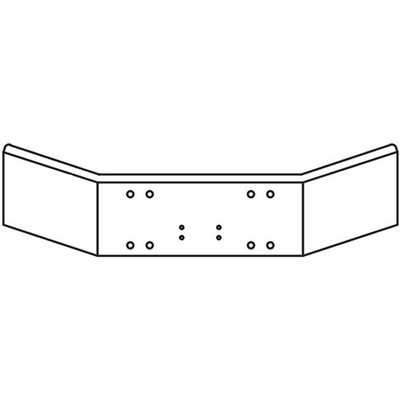T800 YEAR 1986 20IN CHROME BOXED END BREAK BACK BUMPER W/ BOLT ON TOW HOOK HOLES