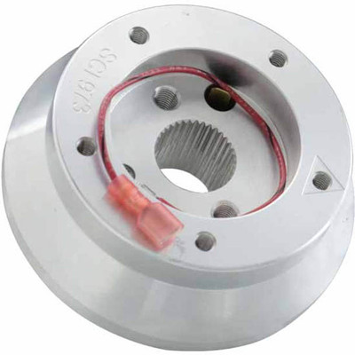CHN613 SFA YEAR 2004 POLISHED ALUMINUM STEERING WHEEL HUB ADAPTER W/ 5 HOLE BOLT PATTERN