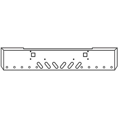 KENWORTH W900L AEROCAB YEAR 2013 20IN CHROME BOXED END BUMPER 10 GAUGE W/ TOW 6 ANGLED OVAL 20 2IN LIGHT HOLES