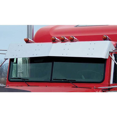 FREIGHTLINER FLD112 SBA YEAR 2004 13IN STAINLESS STEEL BOW TIE VISOR PAINTABLE Replacement