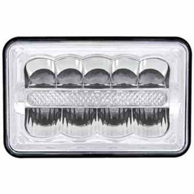 KENWORTH T600B YEAR 1992 4X6IN RECT. HIGH POWER LED HEADLIGHT WSUPER BRIGHT LED DUAL FUCT. LIGHT 6 WHITE LED LIGHT BAR