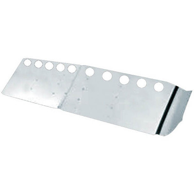COLUMBIA 120 YEAR 2008 18IN STAINLESS STEEL DROP VISOR W/ 10 LIGHT HOLES