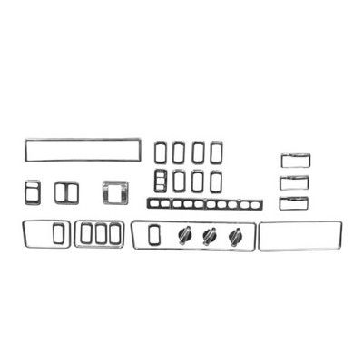 FREIGHTLINER COLUMBIA 120 GLIDER YEAR 2017 CHROME DASH TRIM STARTER KIT