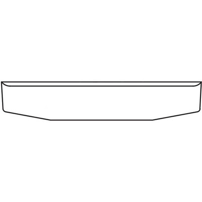 S2100 YEAR 1989 16IN BLANK CHROME STANDARD ROLLED END BUMPER 7 GAUGE W/ 4IN TAPER AND WOUT MOUNT PLATES