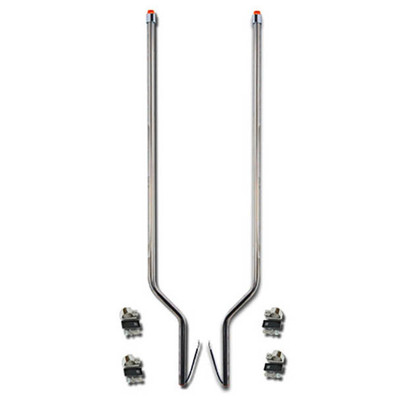 HX615 YEAR 2020 STAINLESS STEEL 51IN BUMPER GUIDES W/ AMBER LED LIGHTS OFFSET BEND