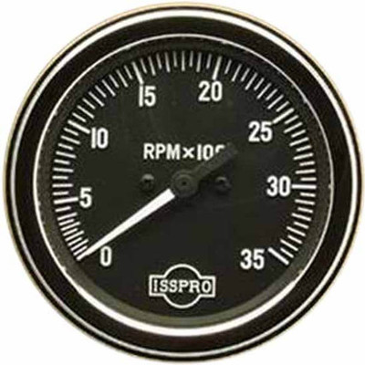 AEROMAX YEAR 1992 3.375IN CHROME MECHANICAL TACHOMETER 0-3500 RPM