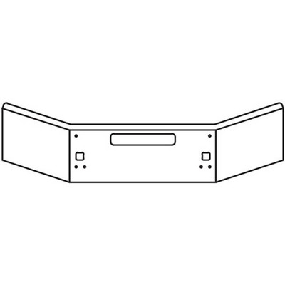 T800 YEAR 2009 18IN CHROME STEEL BOXED END BUMPER W/ MOUNT STANDARD STEP VENT HOLES