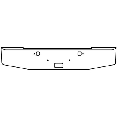 KENWORTH W900B AEROCAB YEAR 2013 16IN STAINLESS STEEL STANDARD ROLLED END BUMPER W/ TOW CENTER STEP HOLE Replacement