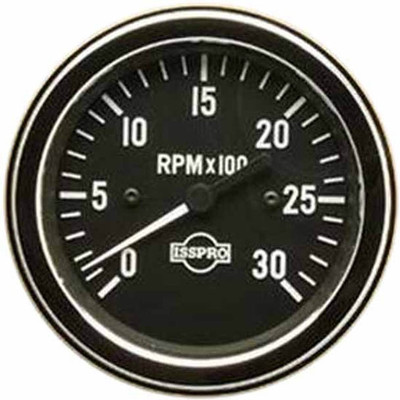 AEROMAX YEAR 1989 3.375IN CHROME ELECTRIC TACHOMETER 0-3000 RPM
