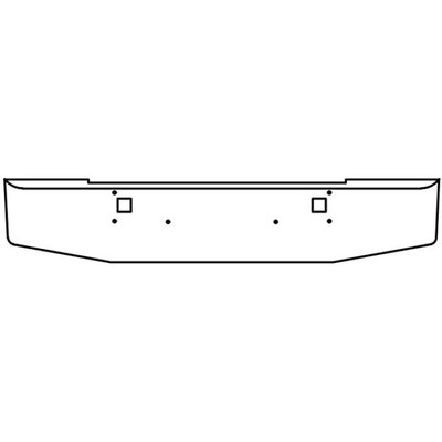 W900B AEROCAB YEAR 1997 20IN CHROME STANDARD ROLLED END BUMPER 10 GAUGE W/ TOW HOLES