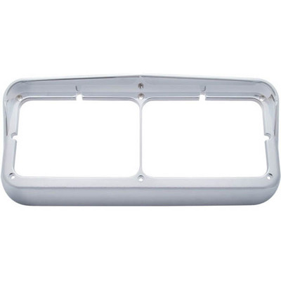 T600B YEAR 2001 CHROME DUAL RECTANGULAR HEADLIGHT BEZEL W/ VISOR