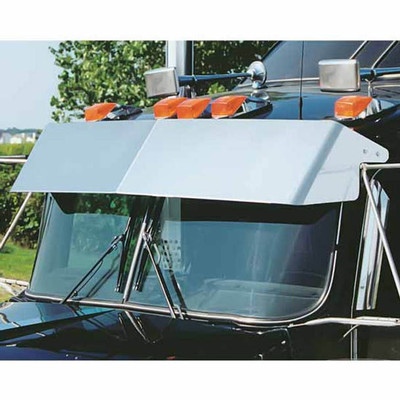 KENWORTH T800 CURVED GLASS YEAR 2004 FITS TRUCK MODELS W CURVED WINDSHIELDS 13IN STAINLESS STL DROP VISOR Replacement