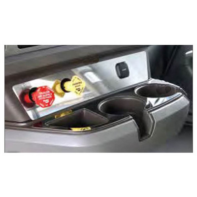 T680 YEAR 2016 STAINLESS STEEL TRIM PARKING BRAKE AND 12V OUTLET ON DASH