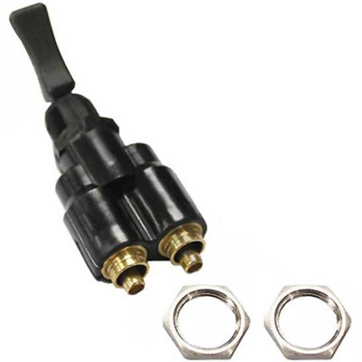 PETERBILT 379 YEAR 1989 AIR TOGGLE SWITCH W PADDLE STYLE HANDLE 1/4IN AIR LINE FITTINGS