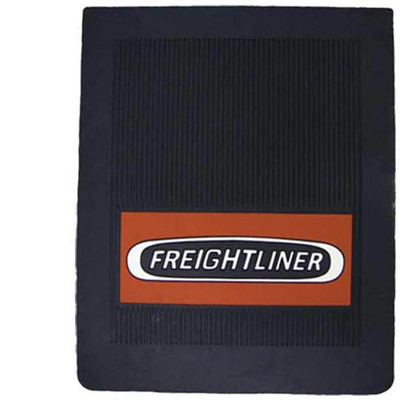 FLD112 SFA YEAR 1995 24X30IN BLACK RUBBER FREIGHTLIN LOGO MUD FLAP