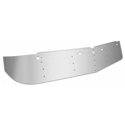 4300 YEAR 2007 12IN STAINLESS STEEL DROP VISOR W 5 MILLENIUM LIGHTS AMBER LED / AMBER LENS