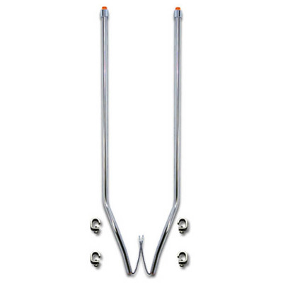 4700 YEAR 1991 STAINLESS STEEL BUMPER GUIDES OFF SET 42IN W/ AMBER LEDS PAIR