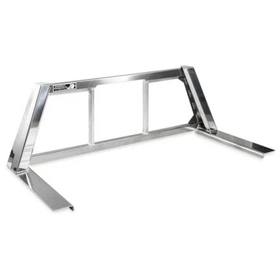 F 250 SUPER DUTY YEAR 2000 SIZE 4 SMOOTH ALUMINUM OPEN POST CAB RACK W/ TANK BRITE UPRIGHTS WINDOW