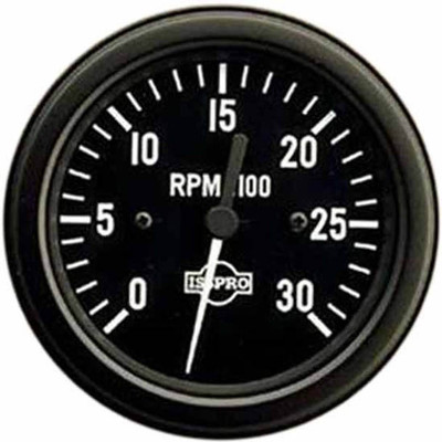 AEROMAX YEAR 1989 3.375IN ELECTRIC TACHOMETER 0-3000 RPM W BLACK BEZEL
