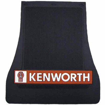 W900L YEAR 1993 FRONT TAPERED RUBBER MUD FLAP W/ KENWORTH LOGO 13 18X20IN