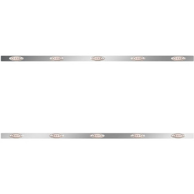 86 Inch Stainless Steel Sleeper Panels W Fuel Doors 10 P1 AmberClear LEDs 14 Inch Spacing Replacement