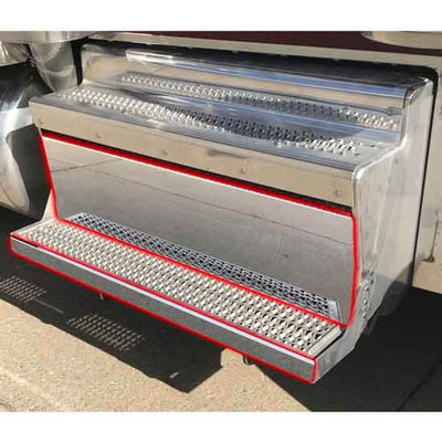 304 Polished Stainless Steel DPF Emissions Box Trim 389 Passenger Side 2015-2018 Replacement Automotive Trim