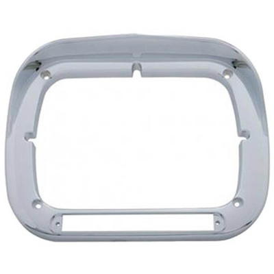 Chrome Plated Headlight Bezel 6 x 8 Inch W LED Cutout For 5 x 7 Inch Headlights Replacement