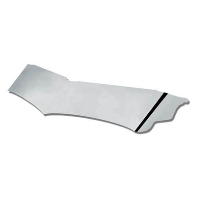 12 Inch Blind Mount Paintable Stainless Steel Wicked Drop Visor For Peterbilt 359 Replacement