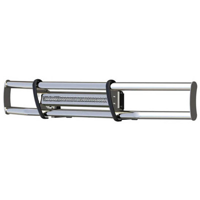 PROSTAR YEAR 2009 MILESTONE POLISHED STAINLESS STEEL BUMPER GUARD W/ 30IN SINGLE ROW LED LIGHT BAR