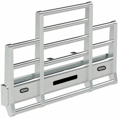 F750 YEAR 2015 DEFENDER 4 POST GRILLE BUMPER W/ 6IN OVAL LIGHTS SLAM LATCH LIFT ASSIST