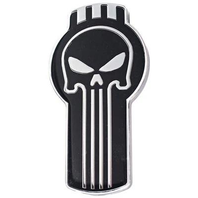 KENWORTH T800 SPLIT FENDER YEAR 2010 CHROME PLATED PUNISHER HOOD EMBLEM Replacement