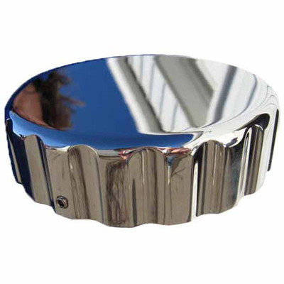 KENWORTH T600 YEAR 1988 BILLET ALUMINUM FUEL CAP COVER WITH RIBS PAIR