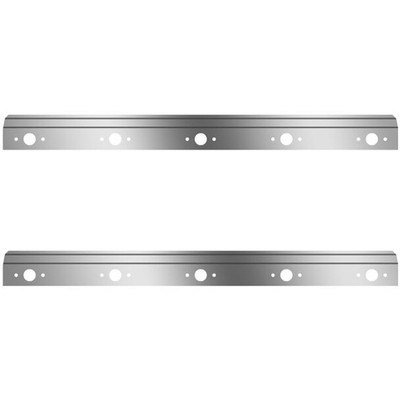 365 YEAR 2010 66 INCH STAINLESS STEEL FUEL TANK FAIRINGS W 10 P1 LIGHT HOLES