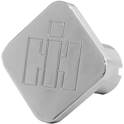 Chrome-Plated Aluminum Square Knob With Old International Logo Engraved For International Replacement