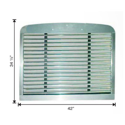FREIGHTLINER FLD112 YEAR 2002 ALUMINUM GRILLE INSERT WITHOUT REAR SCREEN Replacement