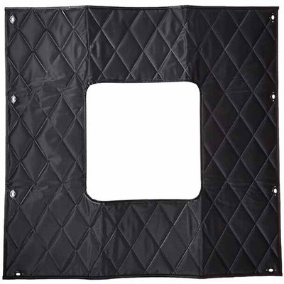Black Quilted Winter Front For Kenworth W900L AeroCab