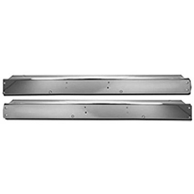 Chrome Door Window Sill Plate W 4 Grab Handle Holes Pair For Peterbilt 359 1967-1987 Replacement