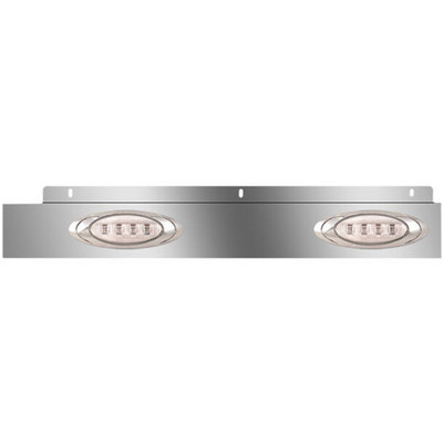 23.5 Inch Stainless Steel Extension Panels W 4 P1 AmberClear LEDs For Ford Freightliner Classic Replacement