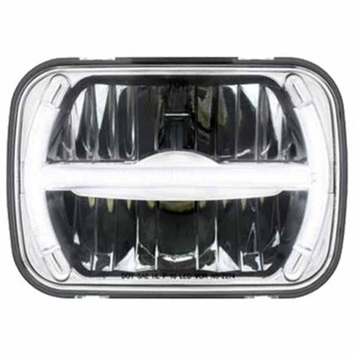 5 x 7 Inch Ultralit 7 LED Rectangular Headlight W 3 LED Position Light Bar Replacement