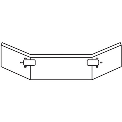 10 Inch Chrome Break Back Bumper 7 Gauge W Hitch Holes At Break Back For Mack CL