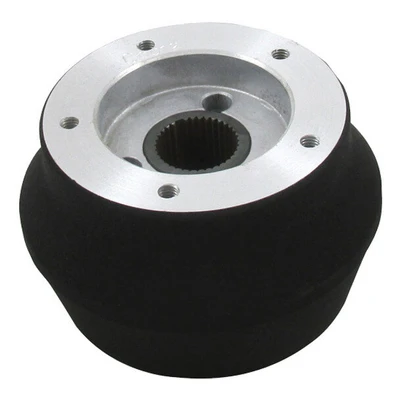 362 YEAR 1990 BLACK 5 BOLT STEERING WHEEL HUB ADAPTER FOR FIXED NON TILT COLUMN