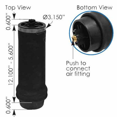 FREIGHTLINER CASCADIA 113 YEAR 2011 AIR BAG FOR REAR OF CAB OR SLEEPER Replacement